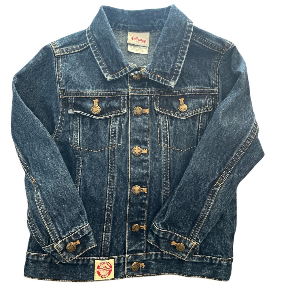 Vtg Disney Store Mickey Mouse 1928 MVP Division Denim Varsity Jacket - Picture 2 of 8